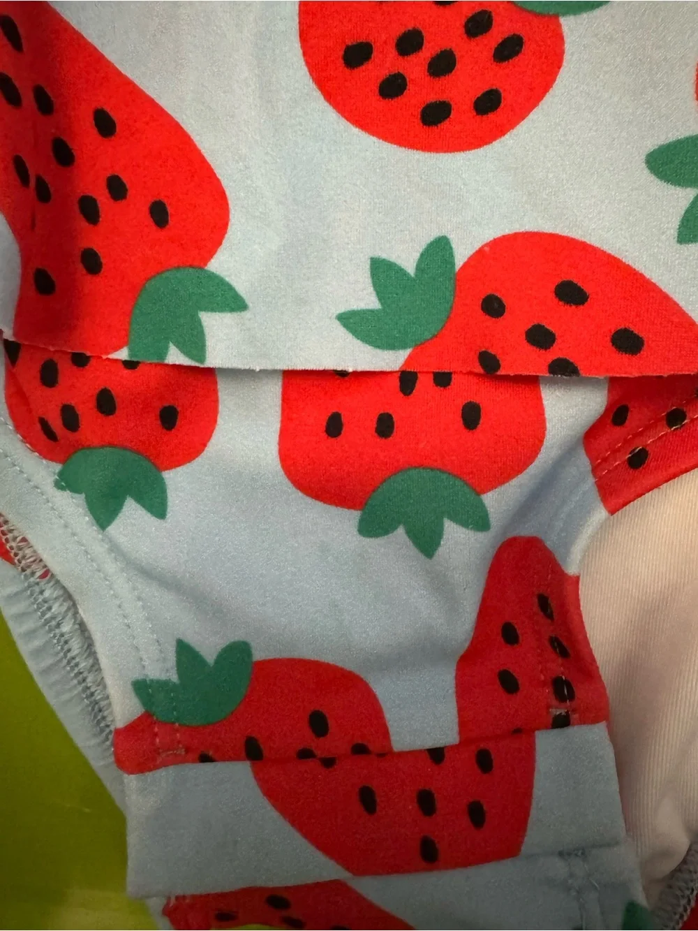 Hanna Andersson Baby One-Piece Skirted Strawberry print Rashguard Swimsuit